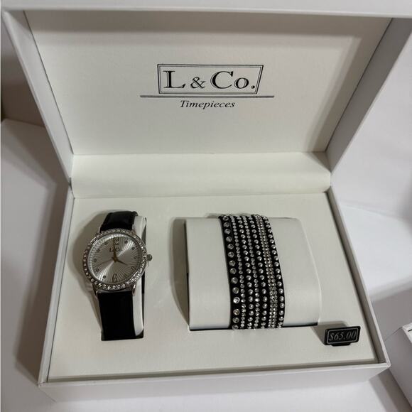 L & Co Timepieces Accessories Black and Silver Tan and Gold Watch Sets main image 6